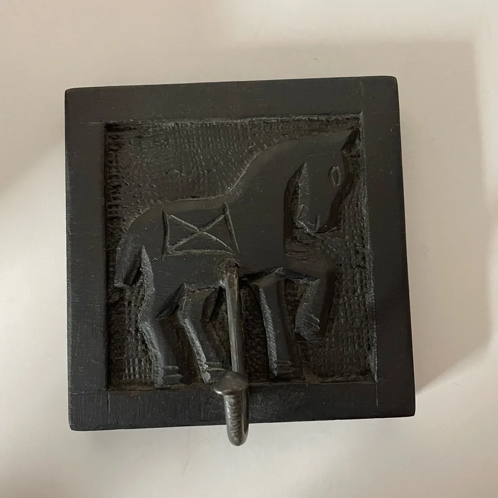 Black Wooden Horse Wall Hook - Decorative Home Wall Decor